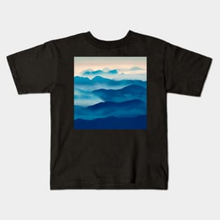 Blue Mountains and Mist Kids T-Shirt